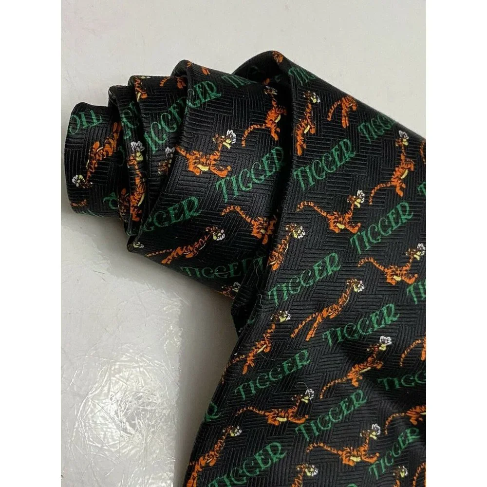 Disney Winnie The Pooh Tigger Tigger Tigger Blue Green & Orange Neck Tie